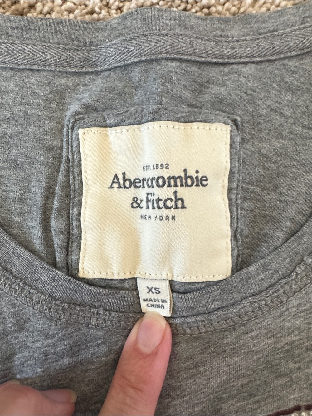 2/$20 Vintage Abercrombie & Fitch Tees, TShirts, Size Small, Gray - Picture 3 of 13